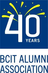BCIT Alumni Association 40th anniversary logo