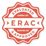 Seal approval saying "evaluated * approved online at: ERAC bceroc.ca