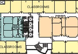 Large diagram showing layout of campus space planning.