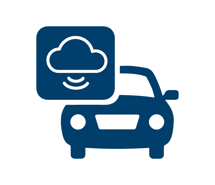 Car sharing logo - blue car