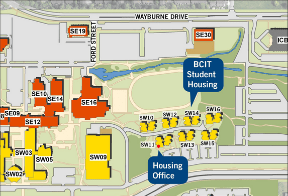 Housing campus map.