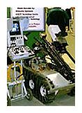robotic wheeled apparatus with stand alone control box.