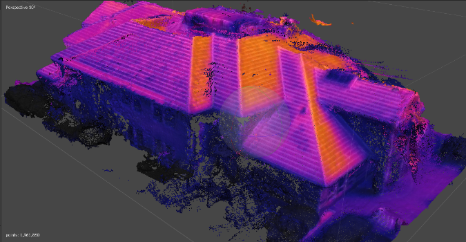 Thermal 3D image of building