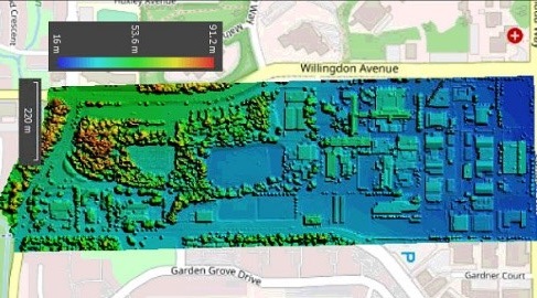 Photogrammetric map of BCIT campus