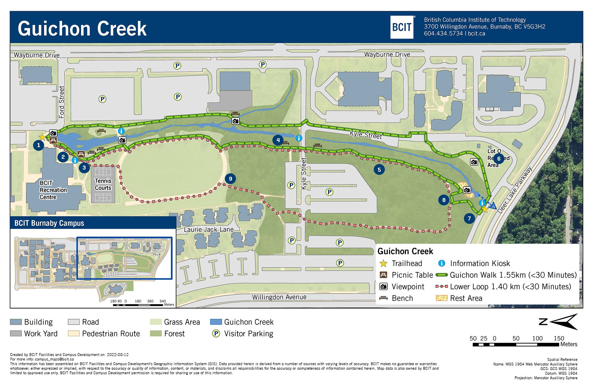 Guichon Creek Trail Map