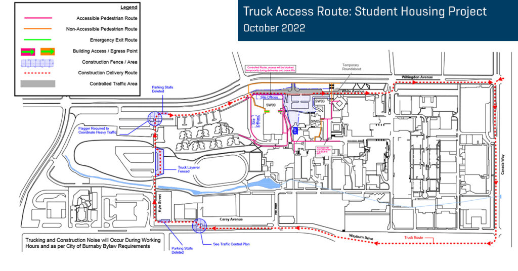 Truck Route - Student Housing Site