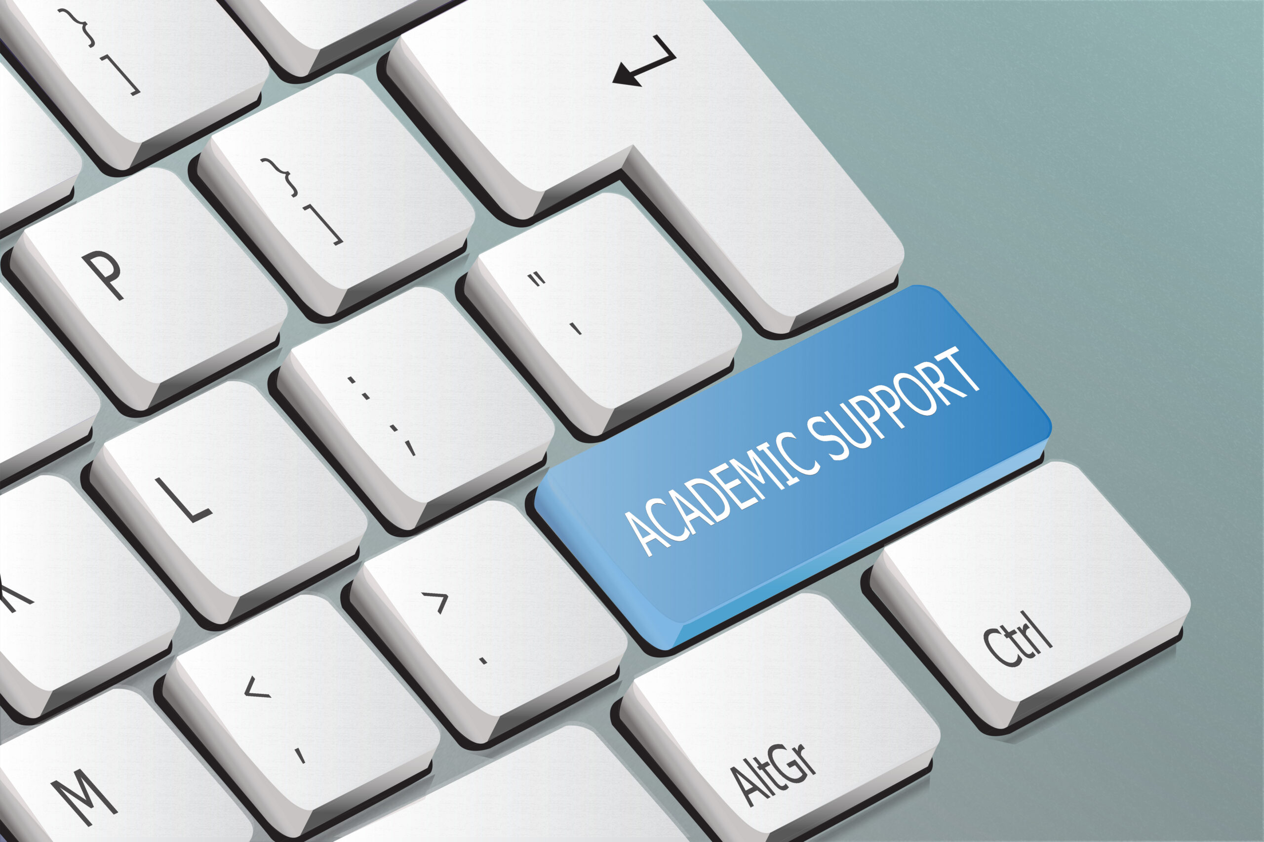 Academic Support written on the keyboard button