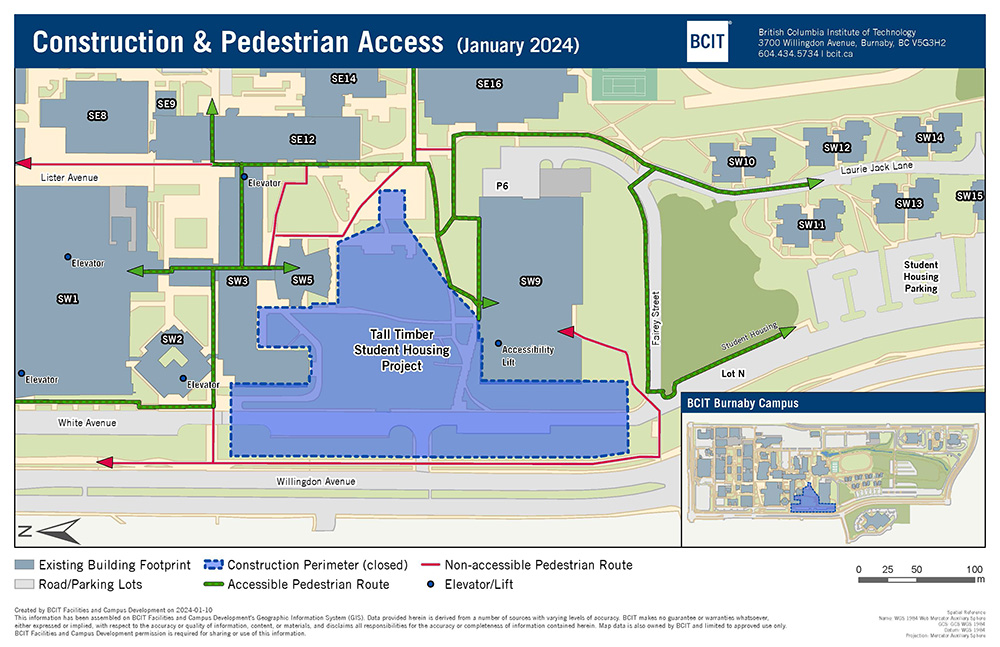 Map of the Tall Timber Student Housing project site