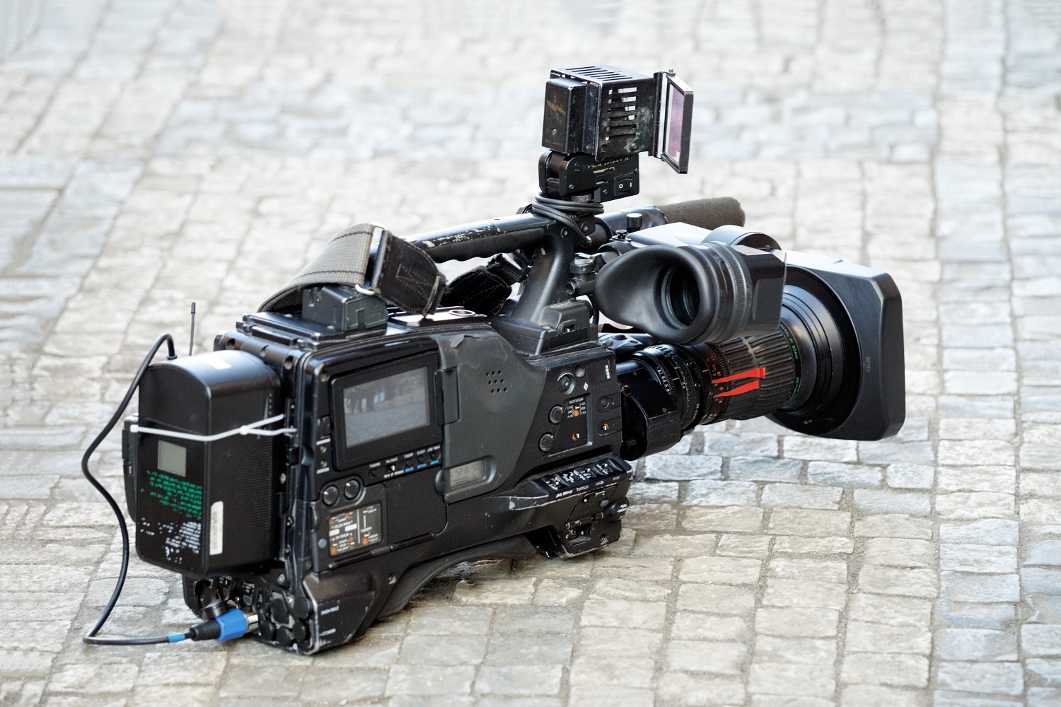 camcorder set on ground